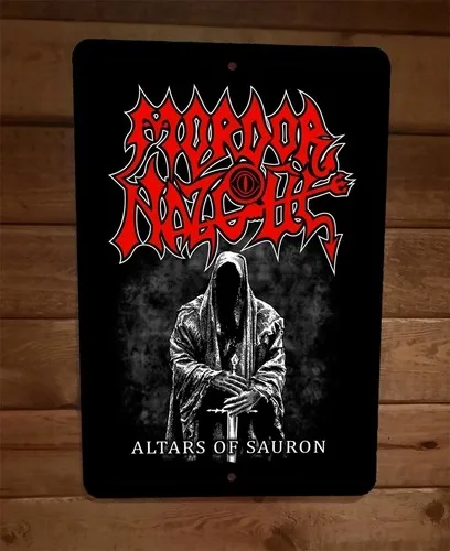 Morbid Mordor Nazgul Altars of Sauron Angel  Metal Wall Sign