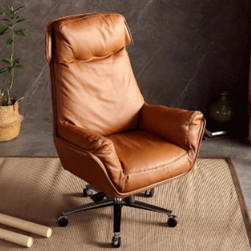 Luxury Executive Office Chairs Relax Leather Ergonomic Computer Office Chair Comfy Modern Sillon Escritorio Oficina Furniture