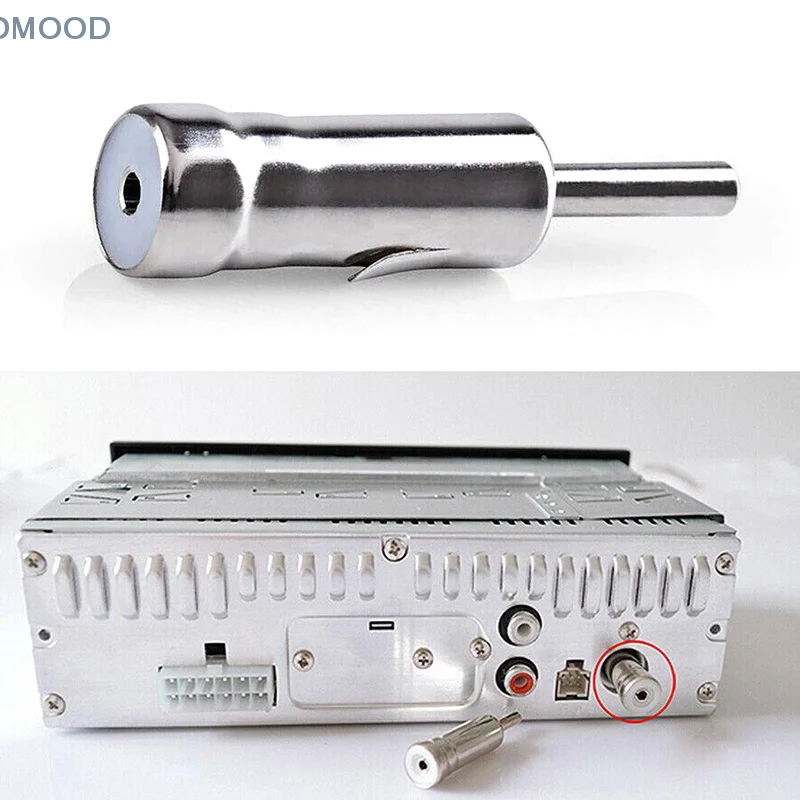 Car Radio Aerial Antenna Adapter Coax Interface Adapter DIN Jack Female To ISO Plug Male Right Angle Connector
