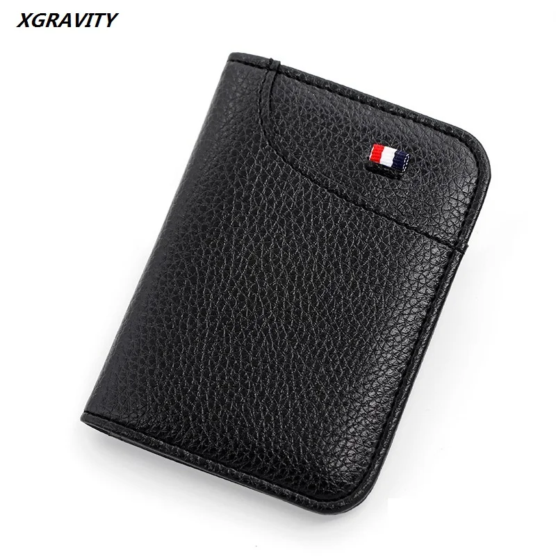 H014 New Wallet Men\'s Short Small Multifunctional  ID Card Holder PU Leather Business Men Purse Fashion High-quality Casual Bag