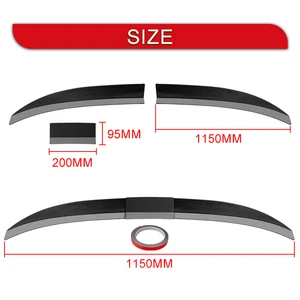 Universal Adjustable Stem Tail Spoiler, BMW, Tesla, Audi, Toyota, Honda, Kia, Hyundai, car accessories, 3pcs 10 Main Sales Universal Aerofolio - №3