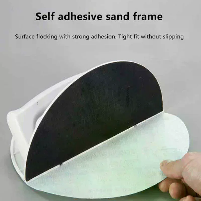 Multifunctional Semi-Circular Angle Sanding Sandpaper Self-adhesive 90 Degree Sandpaper Holder High-end Putty Polishing Tool