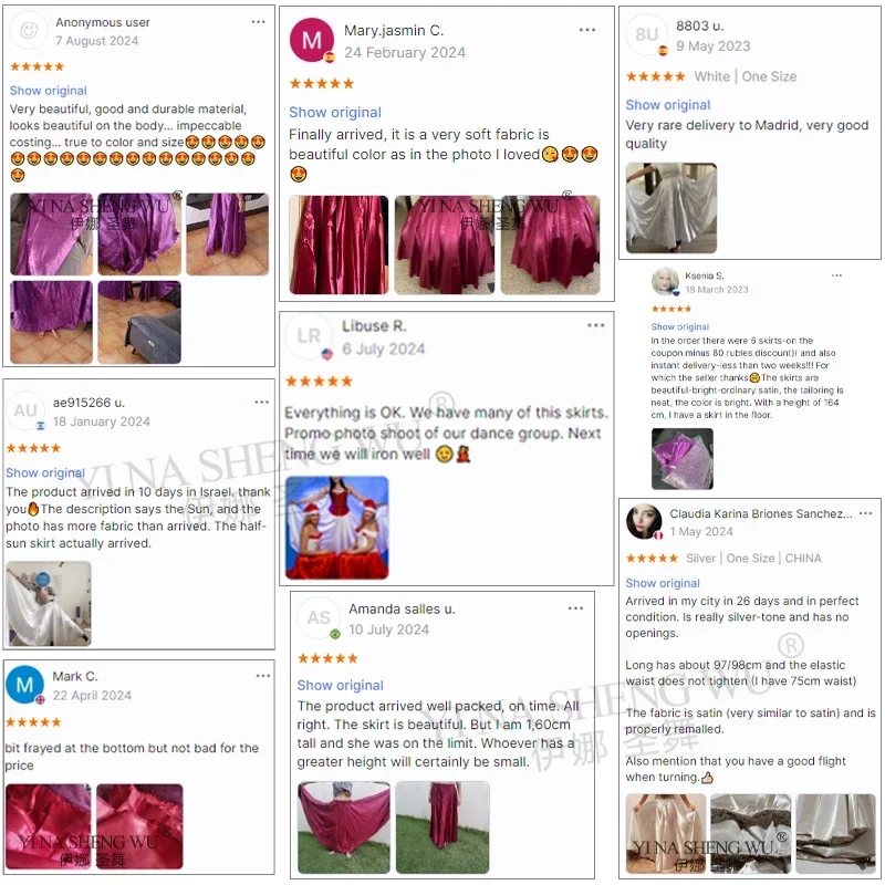 Falda larga española de satén brillante, falda de baile oscilante, falda de danza del vientre, falda para el sol, actuación de danza del vientre, falda de satén de 360 grados