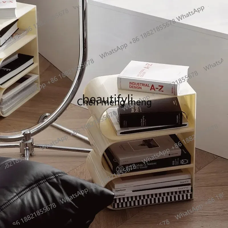 new Acrylic Magazine Shelf for Living Room, Simple Floor Storage, Modern Shelf for Books, Newspapers and Materials, Coffee Table