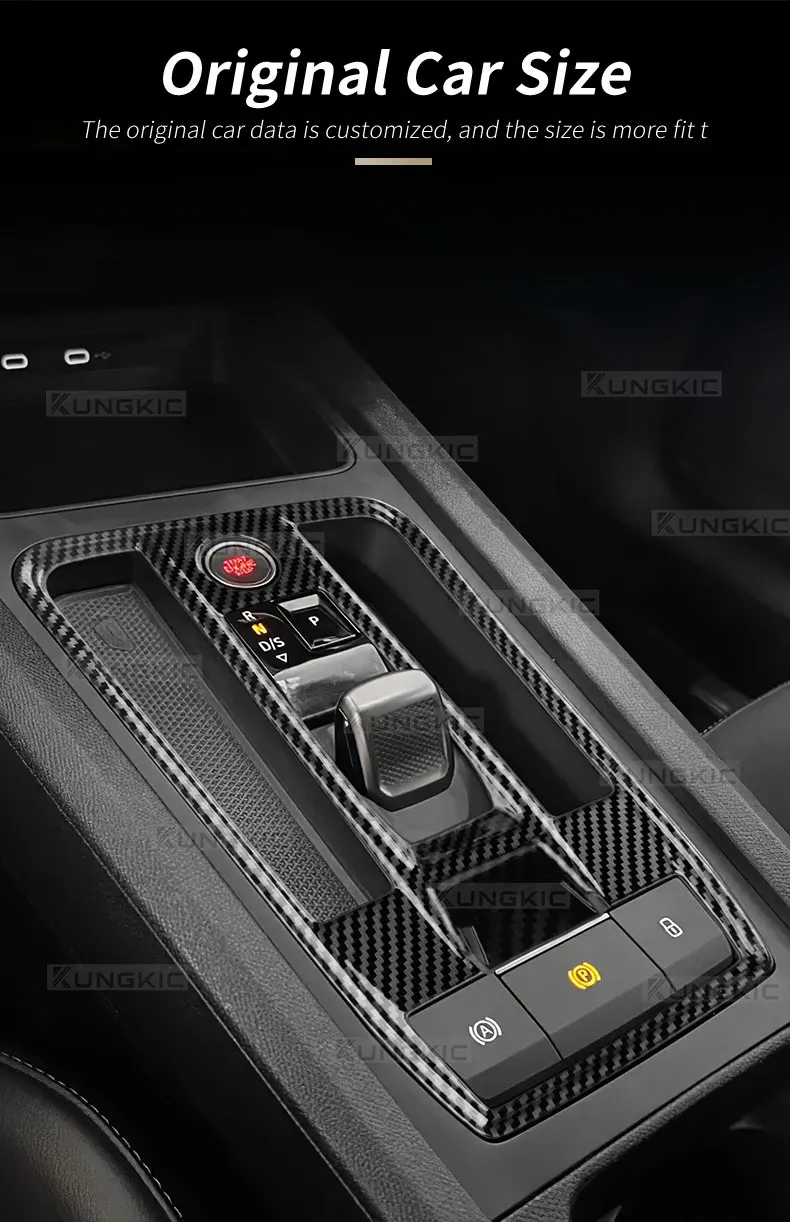 ABS Für Cupra Leon 2020-2024/Seat Leon MK4 2020-2026/Cupra Formentor 2020-2024 ABS Carbon Faser Stil LHD RHD Automatische Auto Getriebe Trim – Detail 2