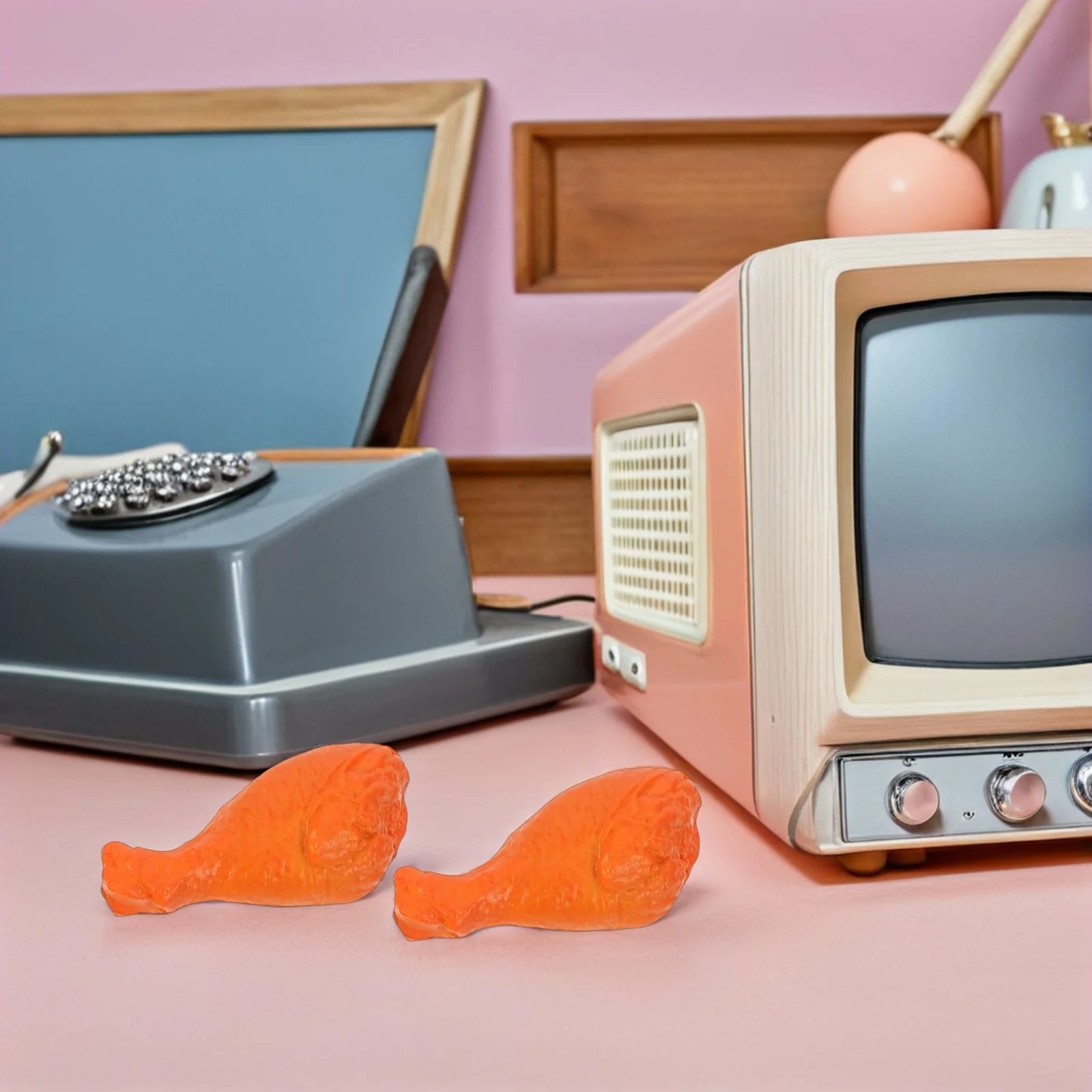 40 Buah Miniatur Paha Ayam Realistis, Makanan Miniatur Mirip Asli, Perlengkapan Rumah Boneka, Alat Peraga Daging, Permainan Pura-pura Memasak Untuk Anak-anak, Edukatif