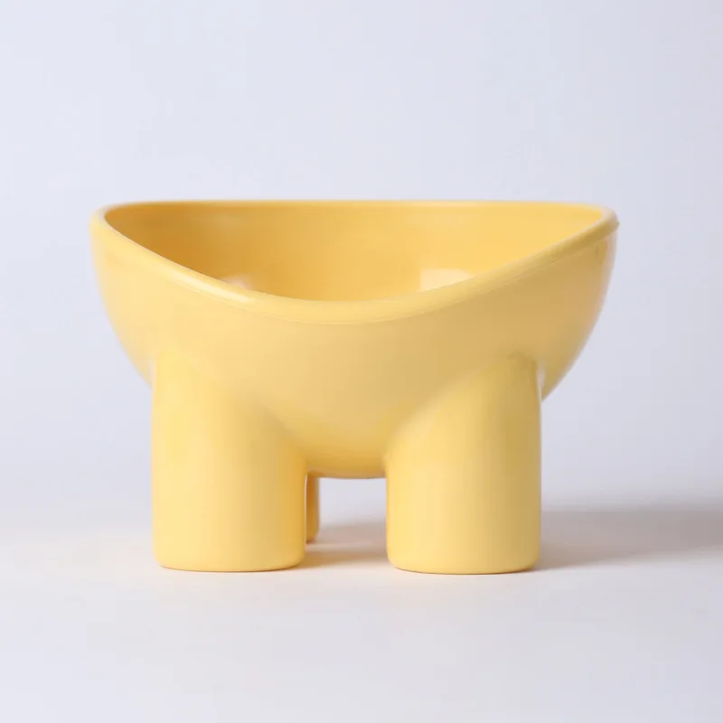 Dog Cat Bowl Elevated High Foot Small Dog Bowl Neck Protector Pet Food Water Bowl Anti-tip Pet Feeding Dessert Dish Plate