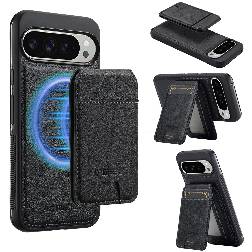 Luxury Leather Wallet Detachable Magnetic 2 In 1 Cards Pocket Case For Google Pixel 11 10 9 8 7 Pro XL Wireless Charging Cover