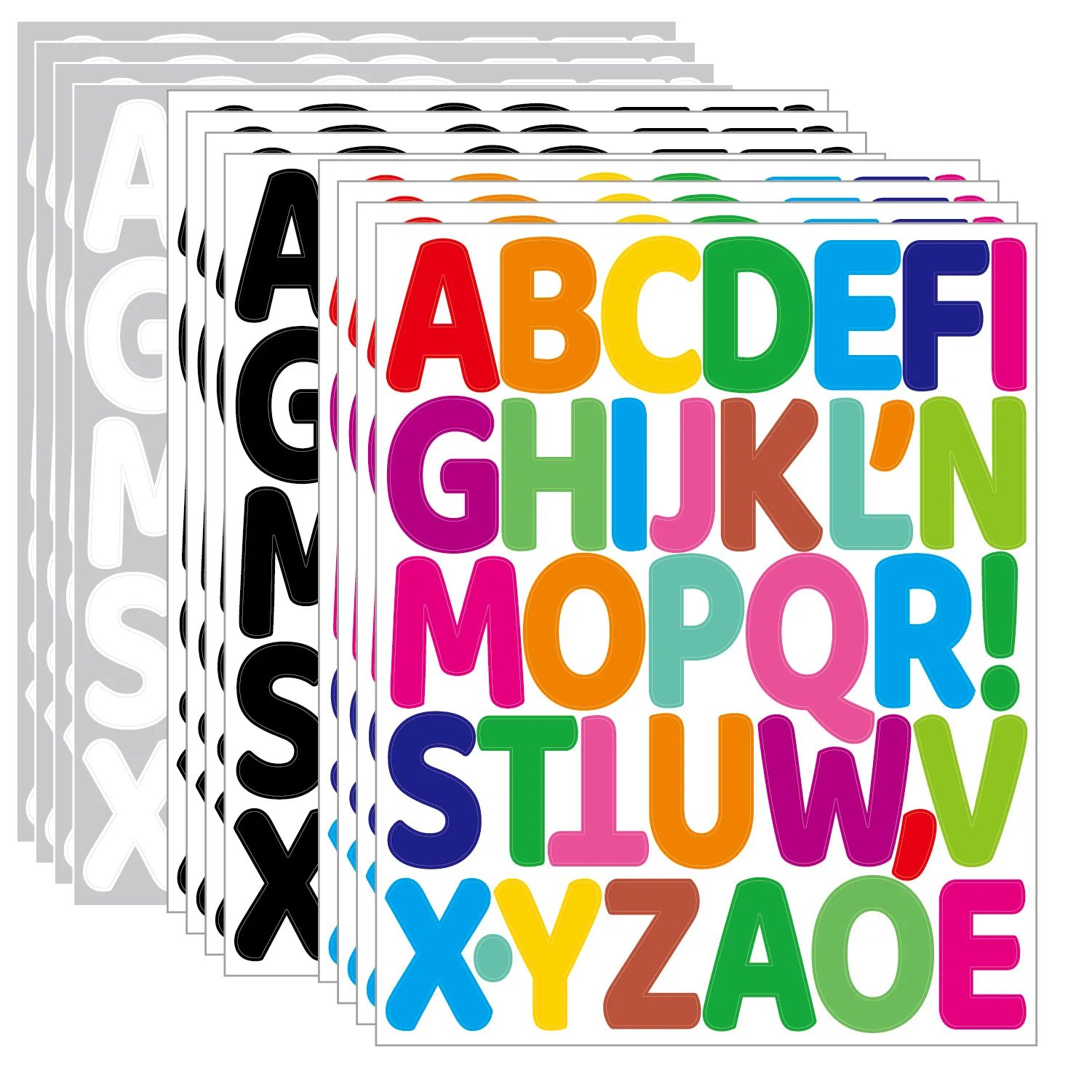 2‑Inch Letter & Number Stickers, Customizable Name Label Decals for Scrapbook Journal DIY Decor