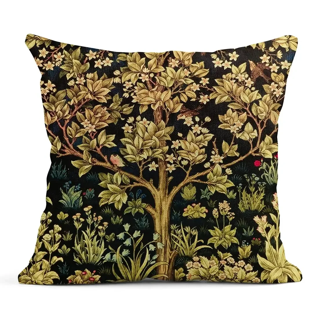 Vintage Flowers Linen Pillowcase，Decorative Pillows for Sofa，Cushion Covers 45x45,home Decoration