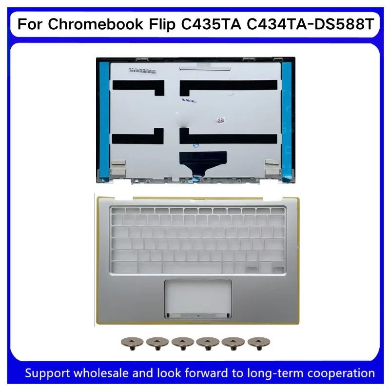 New For Kailxuling Chromebook Flip C435TA C434TA-DS588T 13N1-TEA0421 LCD Back Cover/ A Shell /Upper Case Cover Palmrest Cover