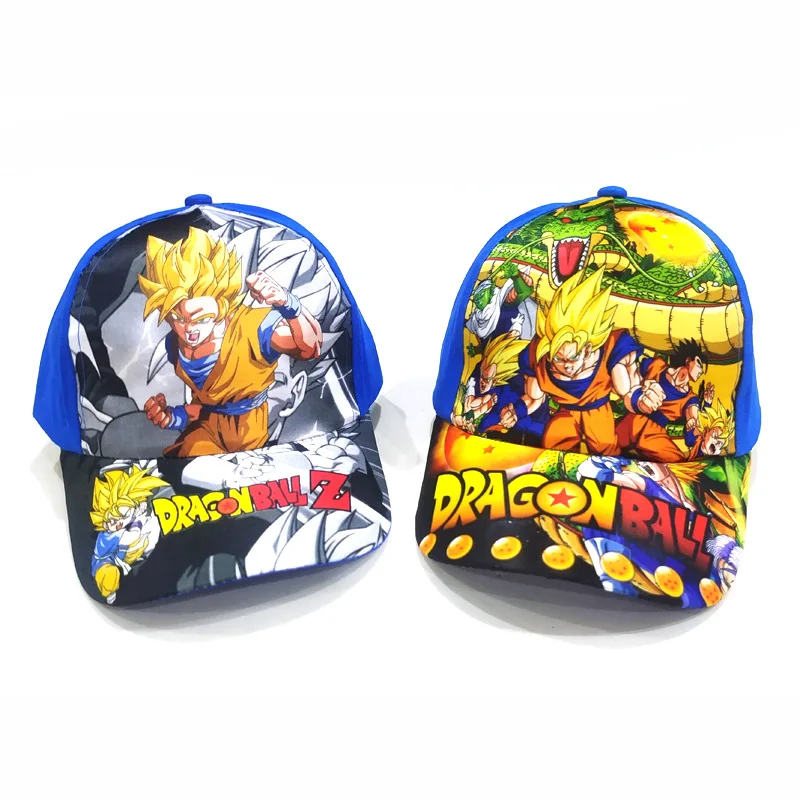 Dragon Ball Baseball Cap Cartoon Printing Kids Peaked Cap Goku Anime Peripheral Hat Outdoor Sunhat Student Gifts 2-8y