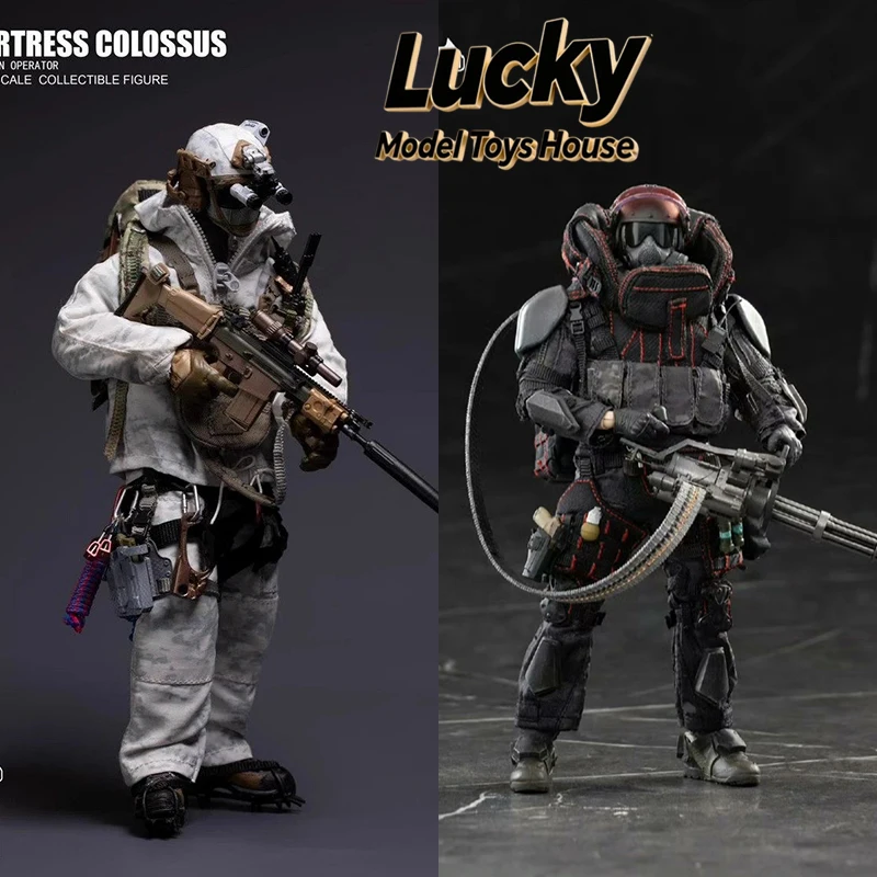 

1/12 Fortress Colossus Unknown Operator SA03 Snow Ghost SA-02 Black Exhibition Version HASUKI SALVO 6inch Display Soldier