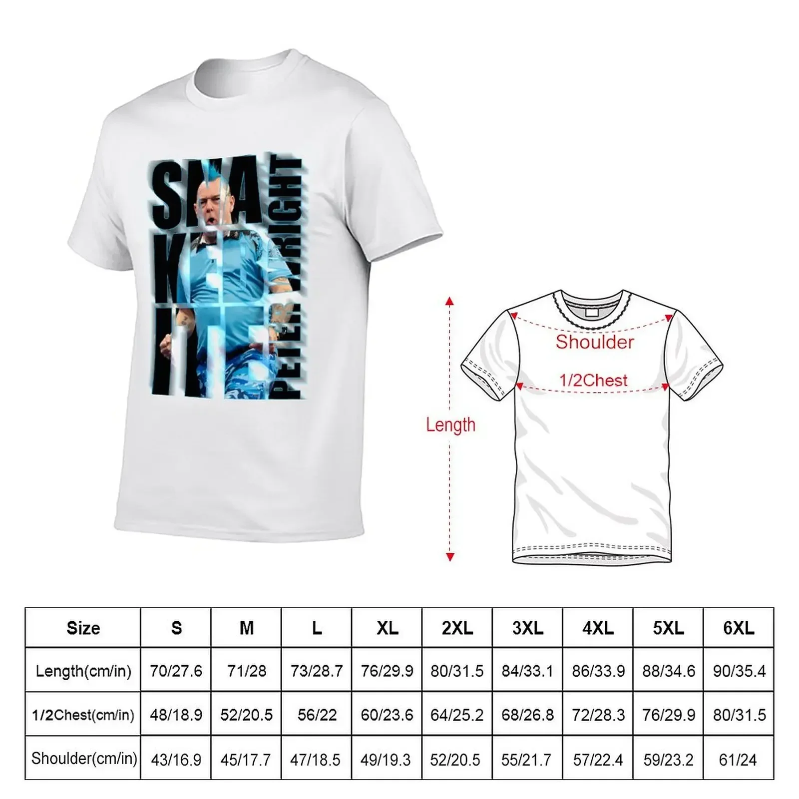 Crazy Legend Peter Wright darts T-Shirt blue archive graphic tee shirt designer shirts sublime Men's t-shirt