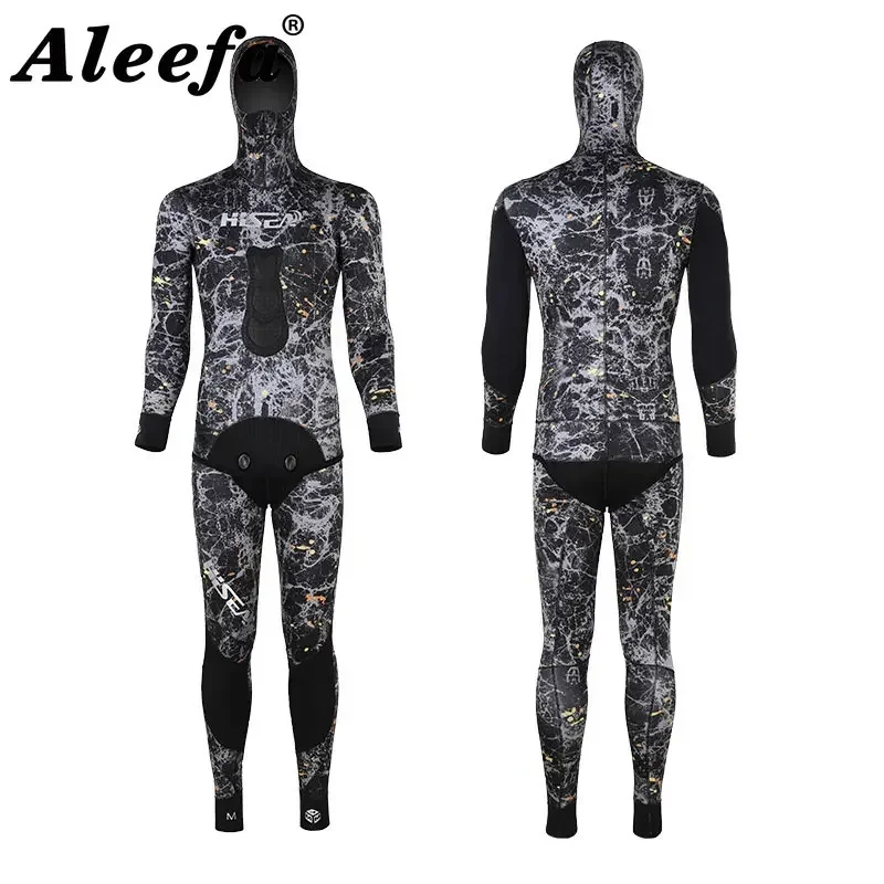 

Wetsuit Women Scuba Diving Suit 3mm Neopprene 2-Pcs camouflage spearfishing suit winter swimsuit