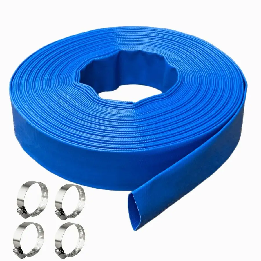 

IN x 100 FT Pool Backwash Hose, Heavy Duty Flat Discharge Hose, Weather and Burst Resistant, Best Pool Hoses for Inground Pools,