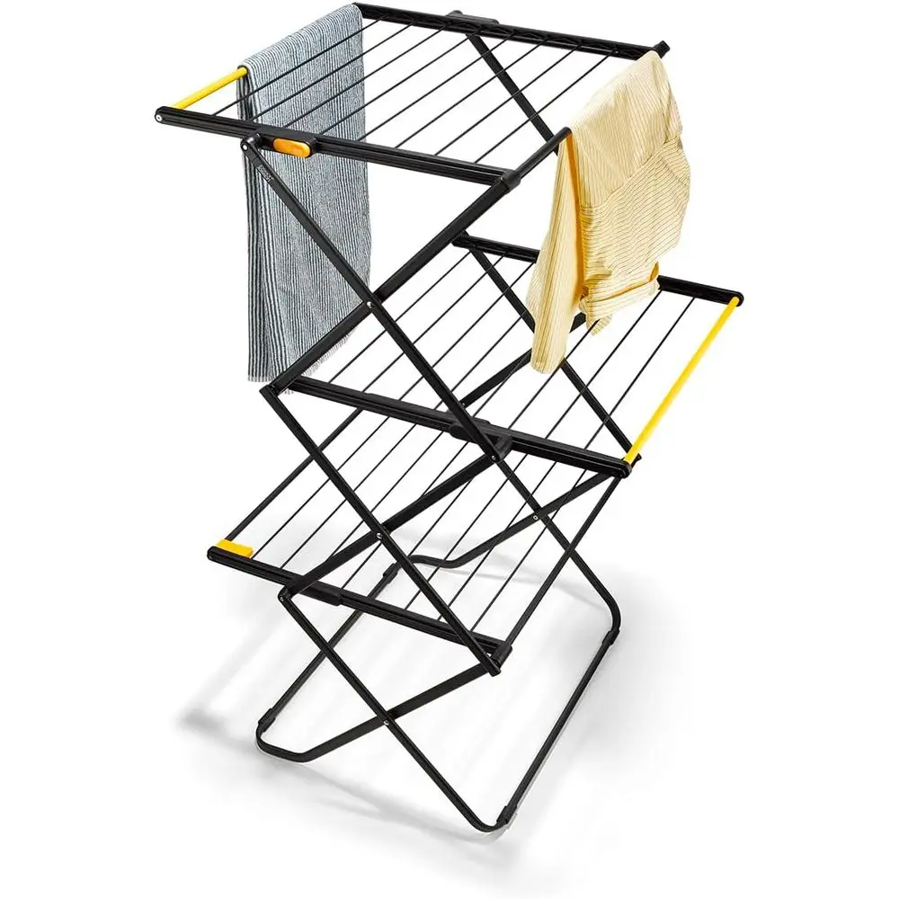 

Сушилка для белья Aire, 3 яруса, вместимость 53 кг, для использования в помещении/на улице, устойчивая, складная, компактное хранение