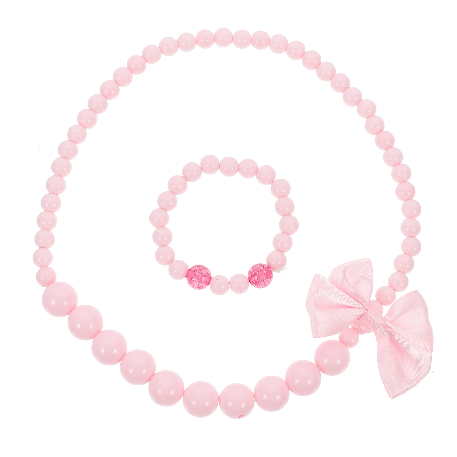 Beaded Necklace Bowknot Design Smooth Texture Impeccable Craftsmanship Comfortable Durable Birthday Party Wedding Cosplay