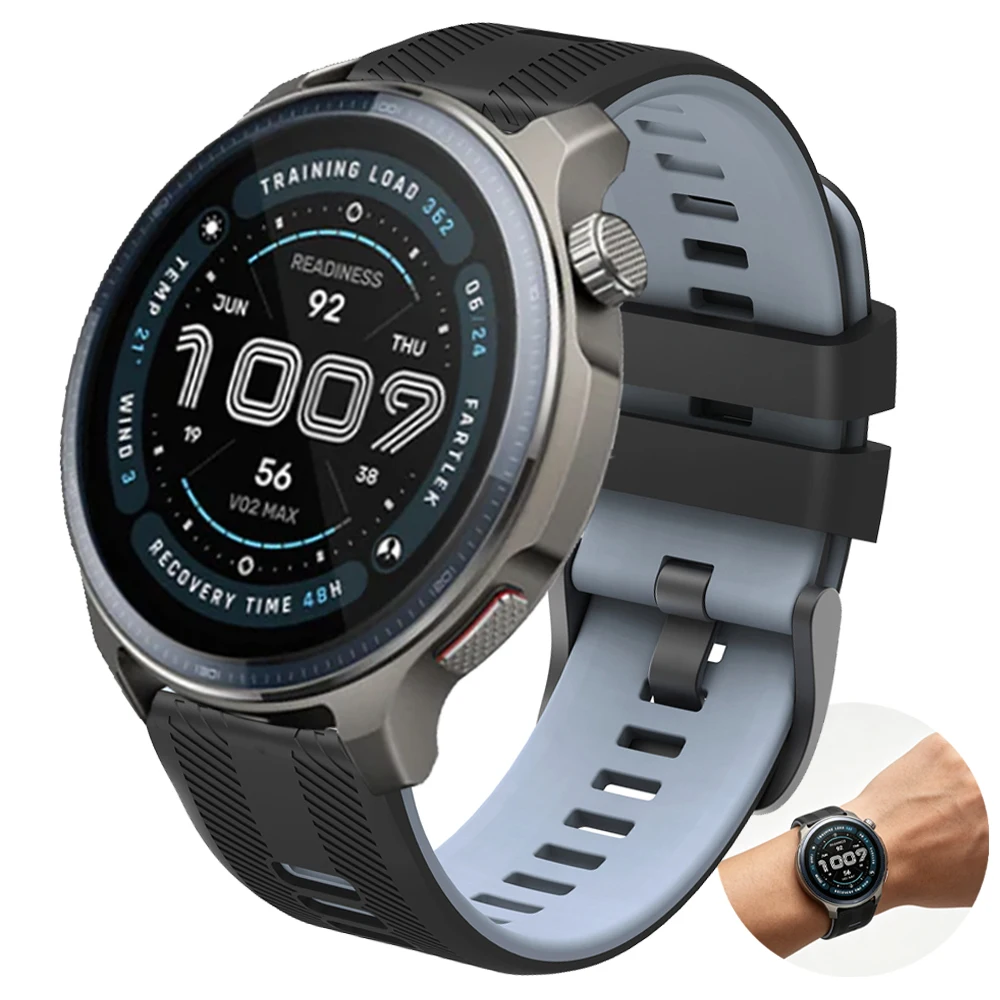 Bracelets pour Huami Amazfit BALANCE 2 47mm, bracelet sport 22mm, Amazfit Active Max 48mm, Bip 6 5, UNITY GTR 4/2e/3, bracelet en silicone