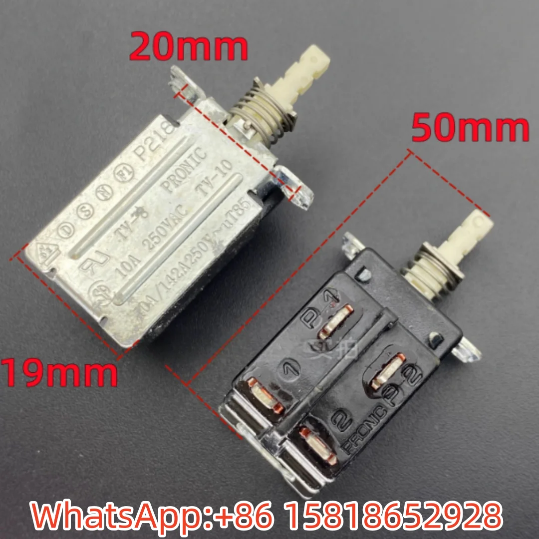 2pcs P218 PRONIC Self-Locking Power Switch TV-8/TV-10 Button TV 10A Button