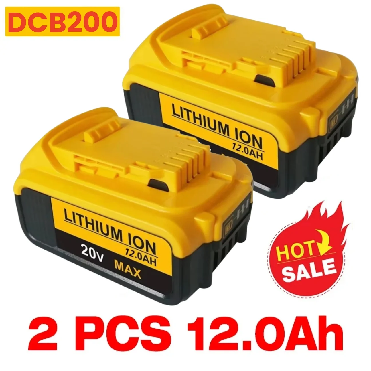 For Dewalt power tools are equipped with  original batteries 12000mAh 18/20V, DCB206 DCB206 DCB205 DCB200