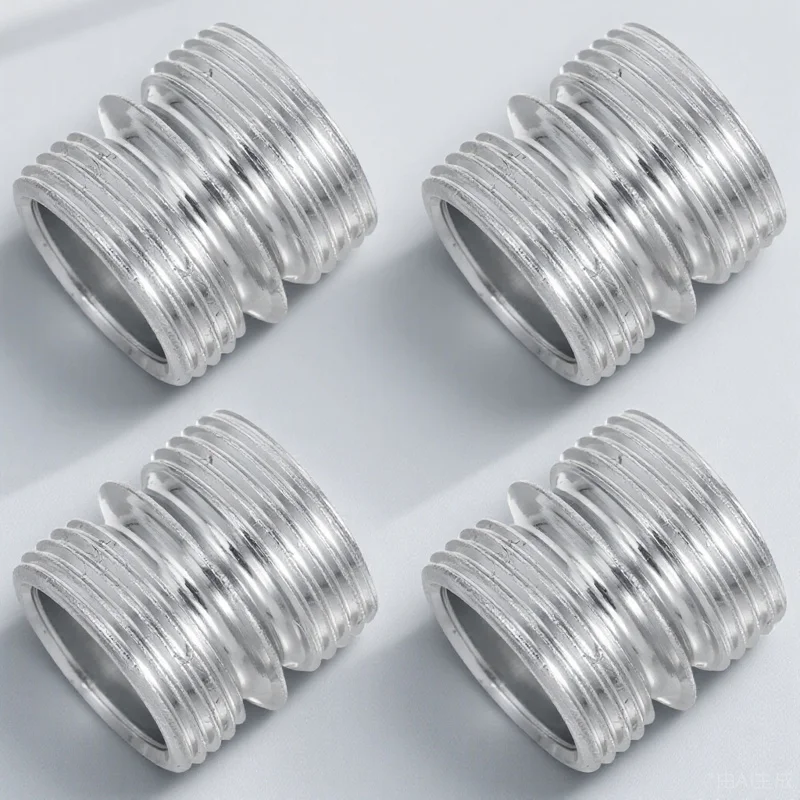 

4Pcs Dual Slot Connector Nut Double Head Shelf Support Threaded Fixing Parts for Bamboo Tube Storage Rack Metal Wire Shelving