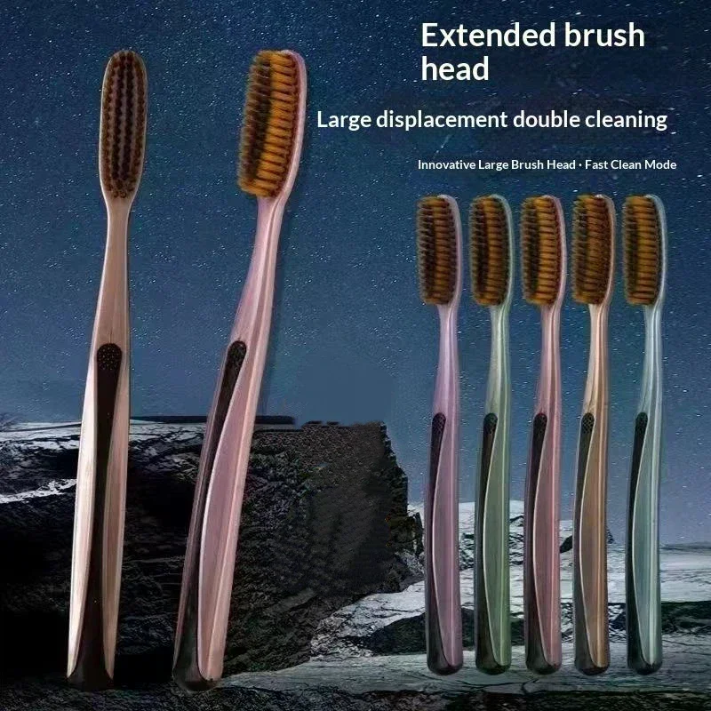 1/2/5 Pcs Adult Toothbrush Head U-shaped Extended Widened Individual Packing Advanced Soft Bristle Brush Teeth Oral Cleaning