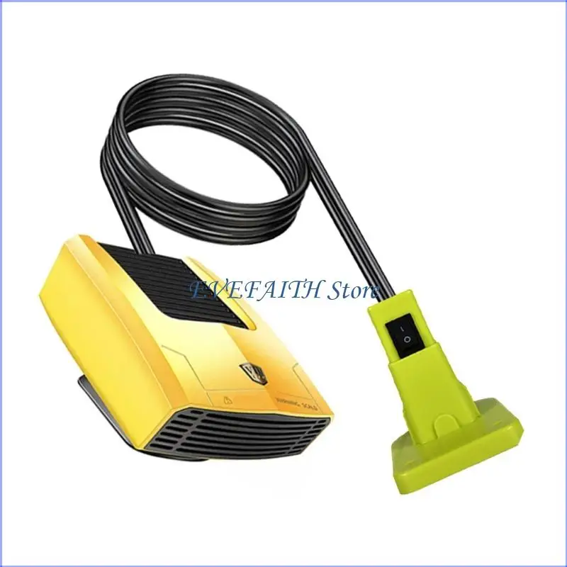 124B Compact Battery Fan Battery Powered Compact Fan Heater for Defogging Mirrors
