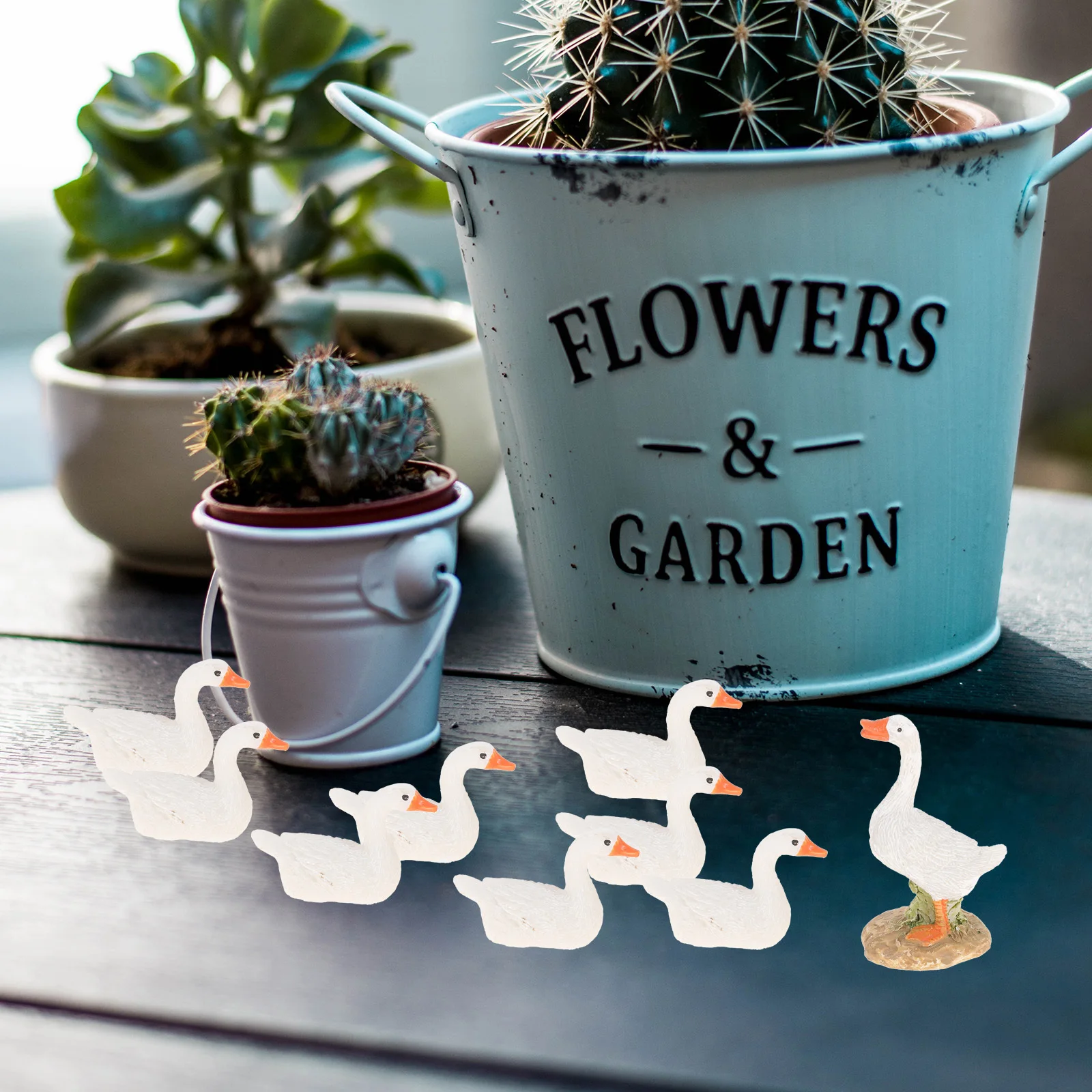 

26Pcs Miniature Duck Resin Garden Adornments Durable Micro Landscape Dairy Decorations for Bonsai Indoor Outdoor