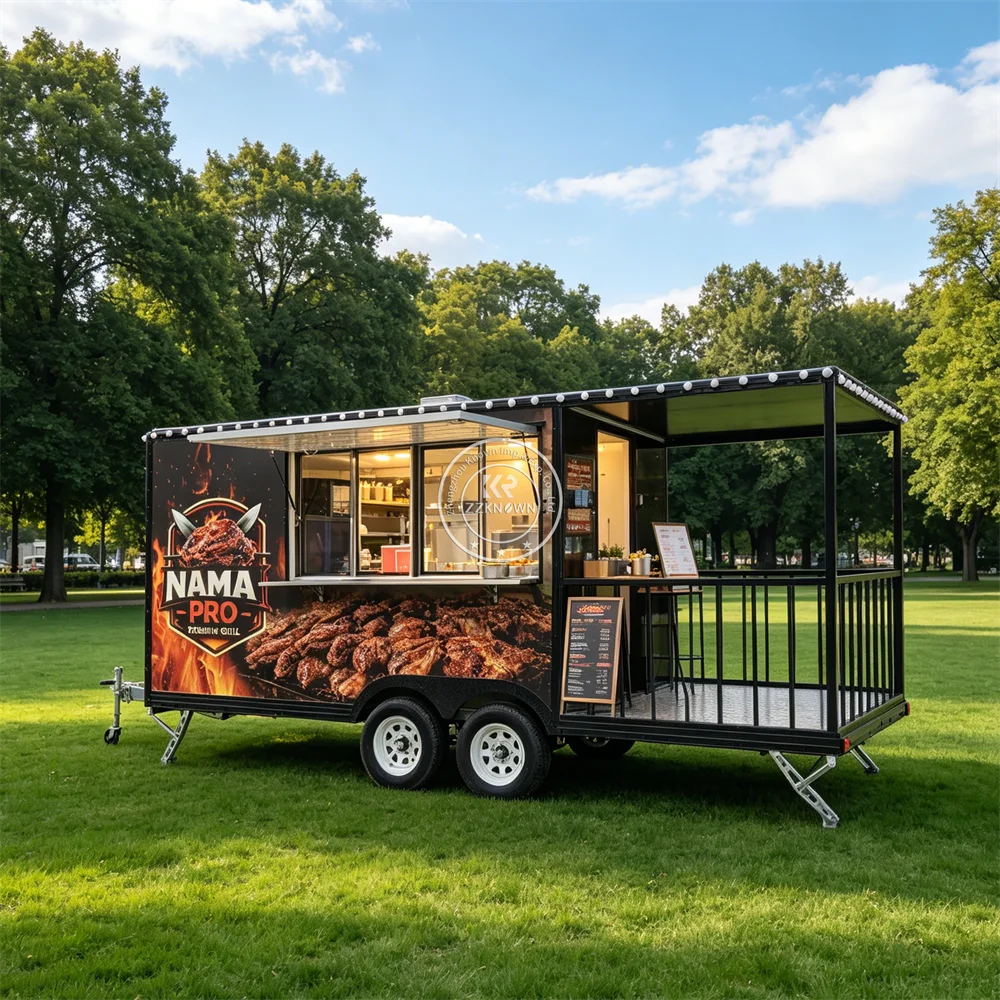 

Custom Commercial Hot Dog Burger Food Trailer Mobile Kitchen Catering Truck Hot Dog Fast Food Truck Fully Equipped