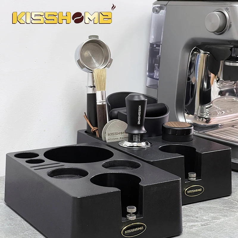 

Держатель тампера для кофейной станции, стойка для портафильтра для эспрессо, 51 мм, 54 мм, 58 мм, с стуком для Delonghi Breville, аксессуары для бариста