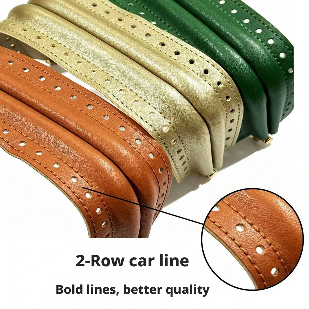 1PC Leather Covered Purse Frame Aluminum Bag Clasp Frame DIY Handbag Making Sewing Craft Replacement Handle Hardware Accessory