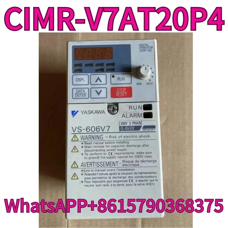 

Used frequency converter CIMR-V7AT20P4 0.4KW 220V tested OK and shipped quickly