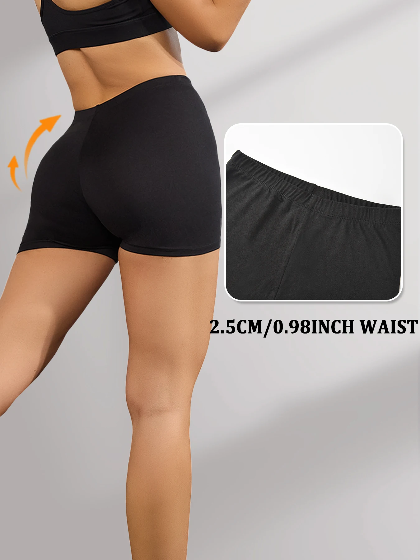 Women's Cycling Workout Biker Shorts, Super Soft High Elastic Squat Proof Yoga Running Gym Fitness Sports Shorts