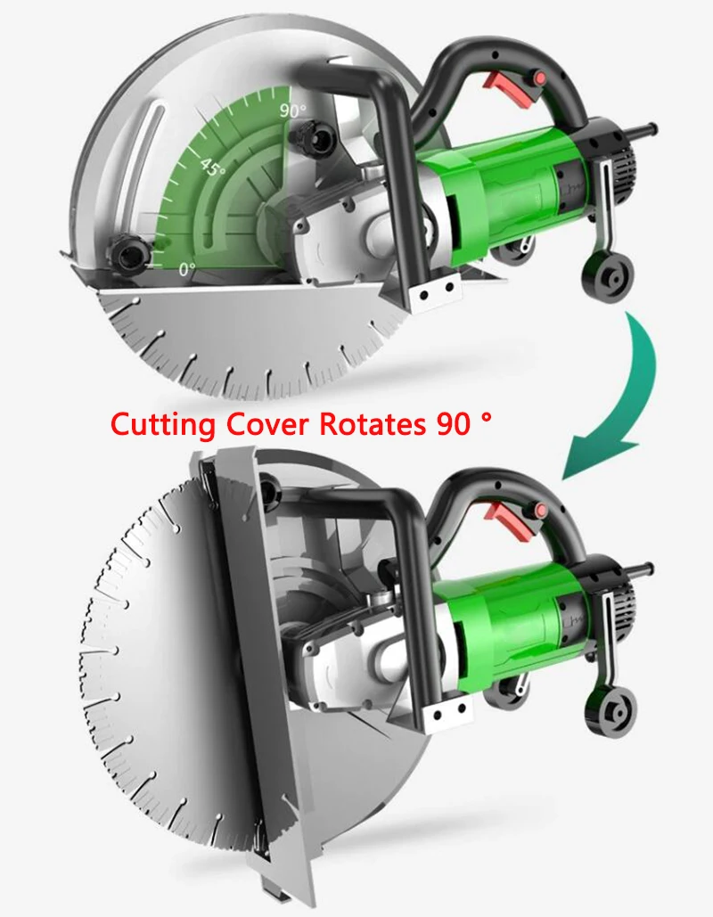 Single chip Slotting machine 16cm Depth Electric Wall Cutting machine Door Window Opening 5800W High power Concrete Road Cutter