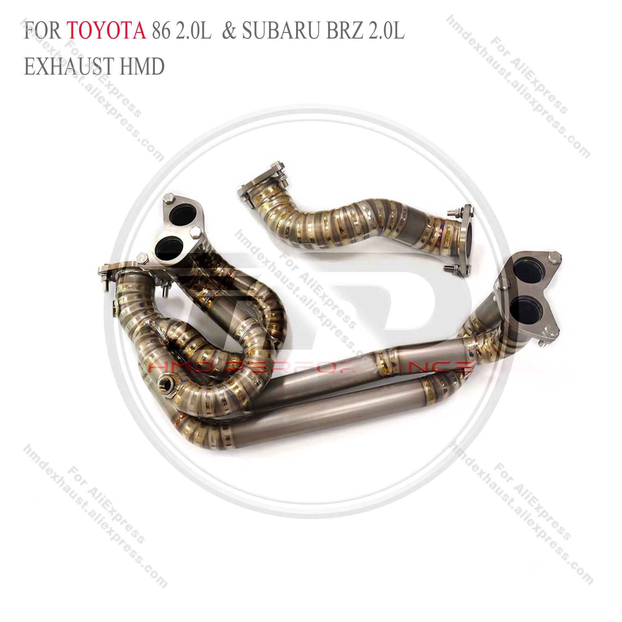 HMD Titanium Alloy Exhaust System Performance Header manifold For Toyota GT 86 2.0L & Subaru BRZ 2.0L Valve Muffler