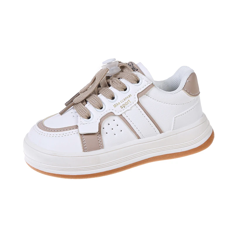 Zapatos informales antideslizantes de suela suave con bloqueo de Color transpirable para niños, zapatillas para correr de primavera y otoño, talla