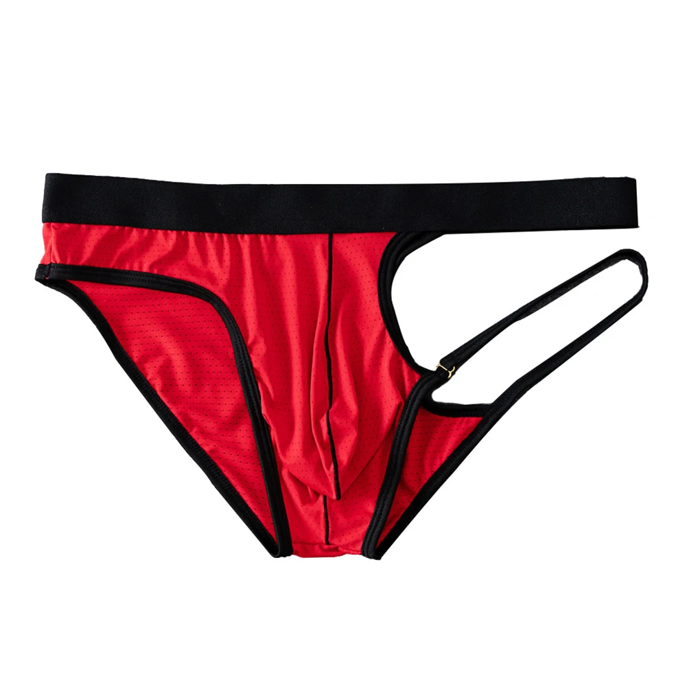 Men Hollow Low Waist Sex Briefs Underwear Mesh Breathable High Elastic Panties Bottom Erotic Hombre Male Lingerie