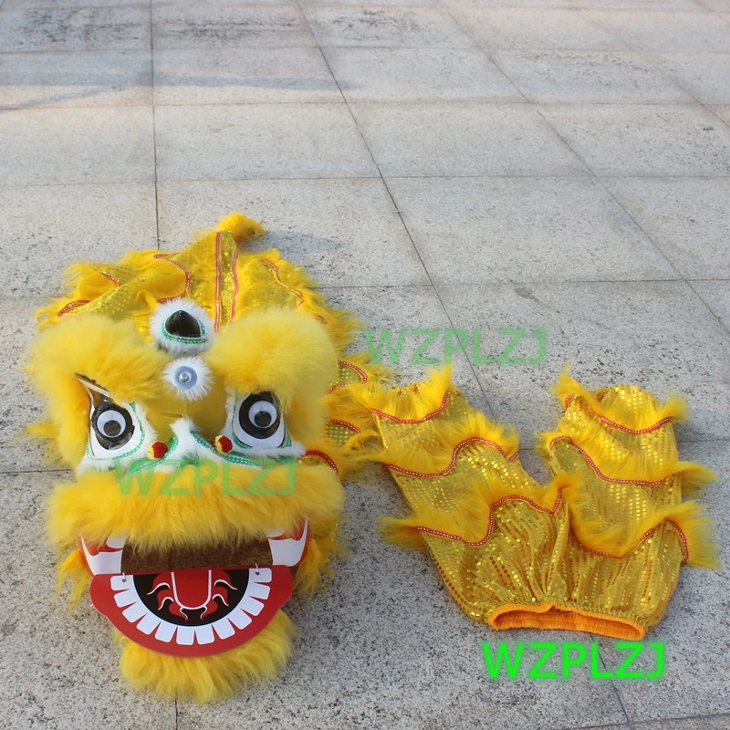 Sale 14 inch Classic Lion Dance Costume with Pants  5-9 Age  Child Props Stage Halloween Performance Party Carnival Festival