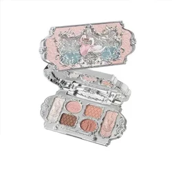 Flower Knows Swan Ballet Eyeshadow Palette Matte Fine Shimmer Pearl Face Palette 6-kolorowy brokatowy cień do powiek