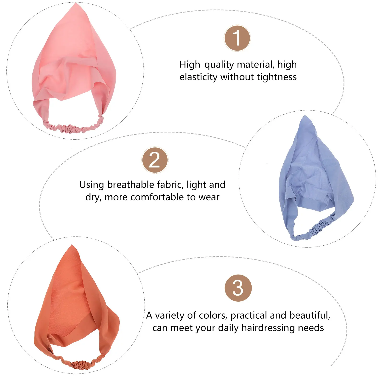 

6 Pcs Headband Scarf Elastic Hair Bands Bandana Headbands for Girls Women Wraps