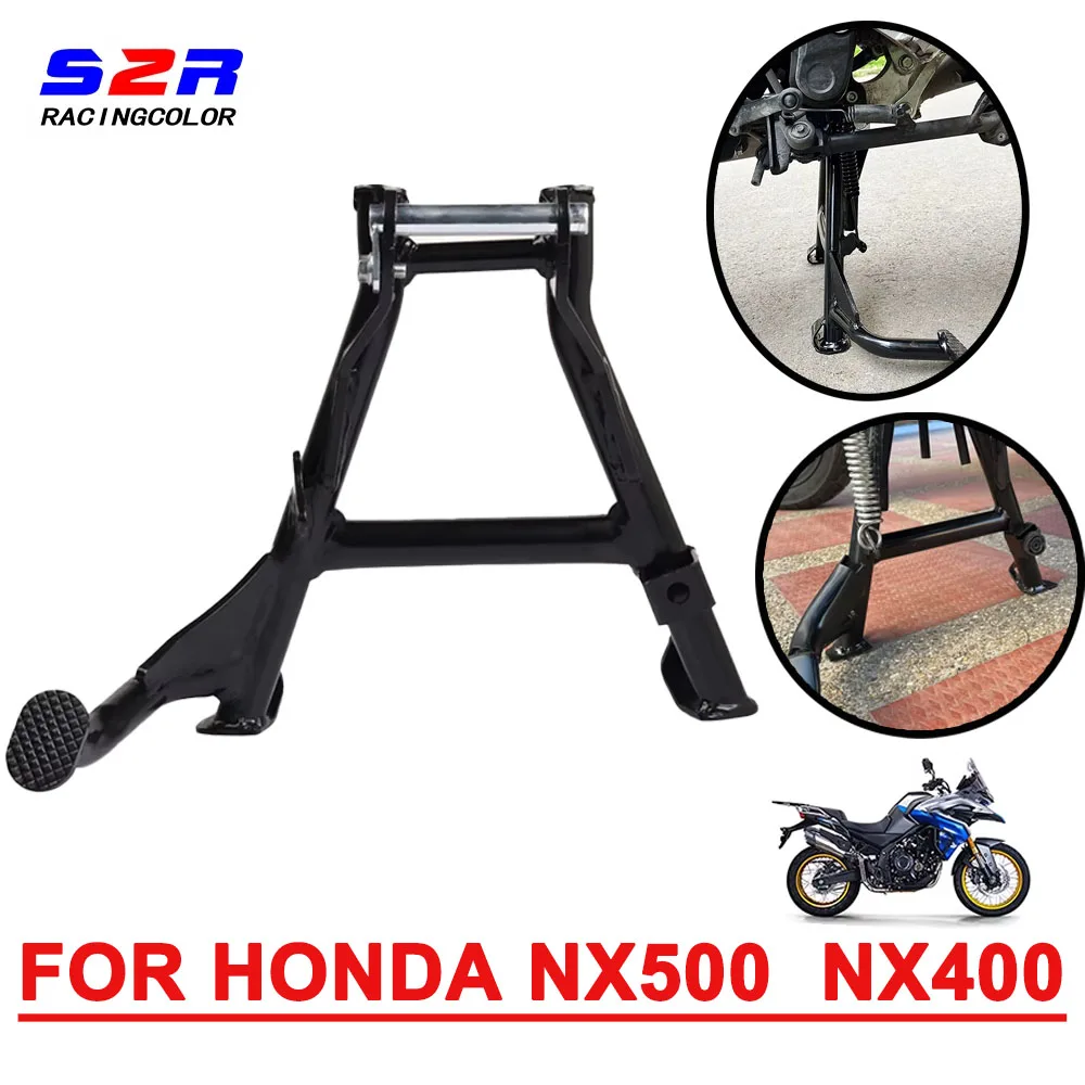 دراجة نارية الأوسط مسنده مركز وقوف السيارات المركزي حامل دعم العكاز حامل قوس لهوندا NX500 NX 500 NX400 NX 400 2024