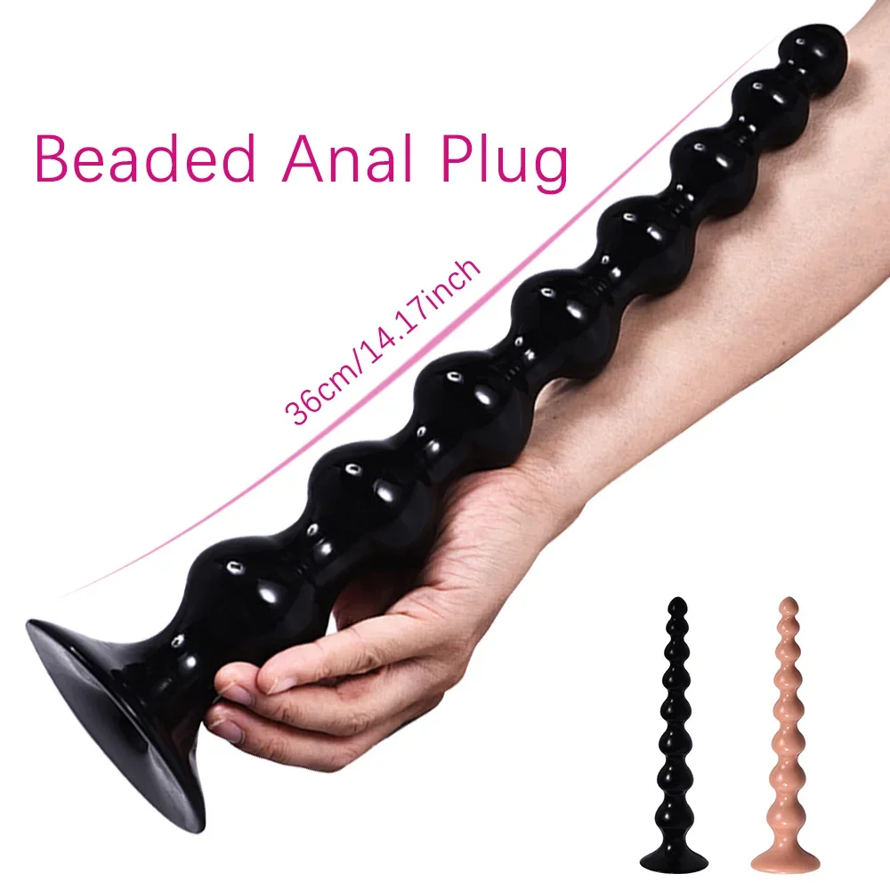 Anal Plug Penis Super Long Prostate Massage Anus Dilator Vagina Masturbation Adult For Women and Men Anal Beads Fisting Sex Toys