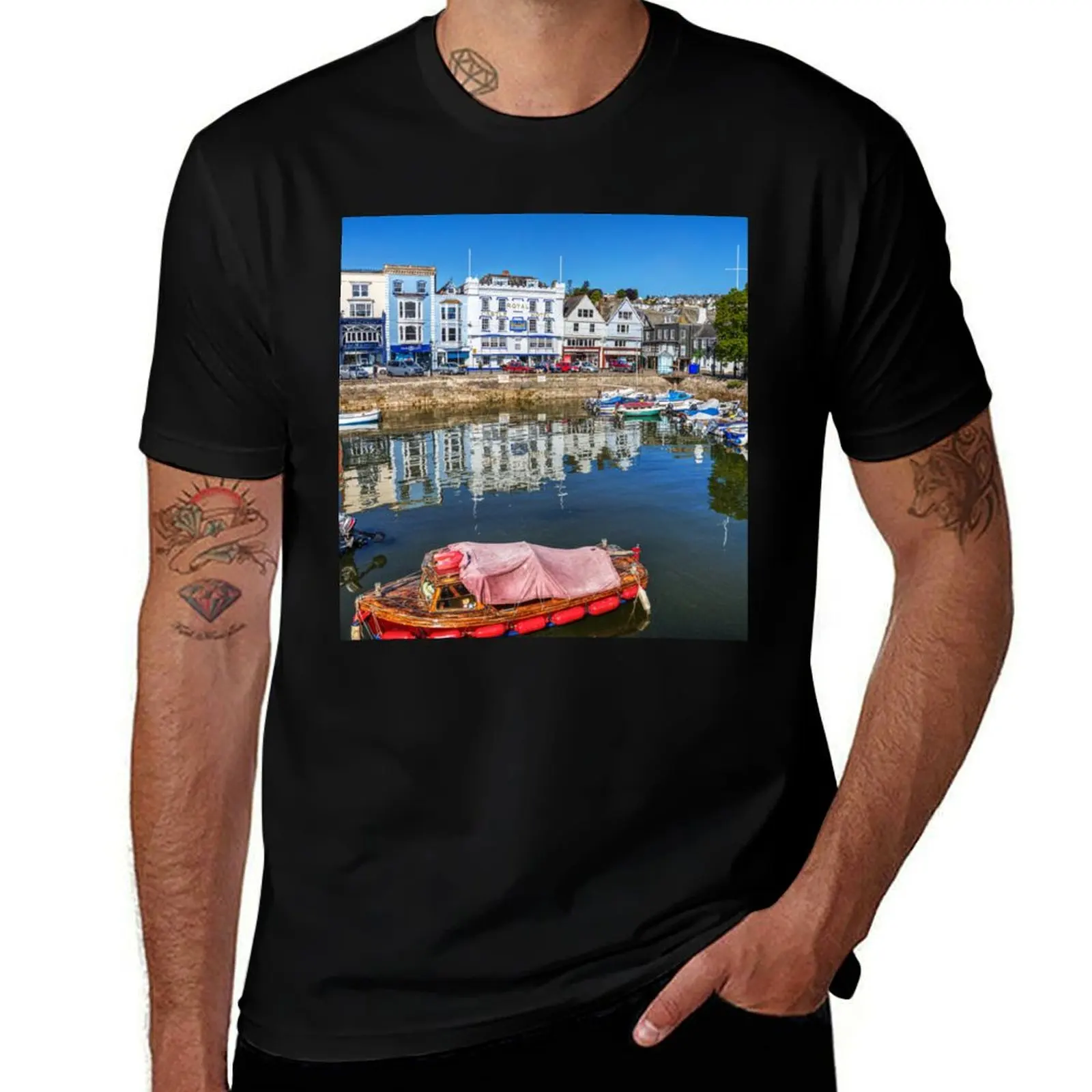 Dartmouth Harbour, Devon, UK T-Shirt man clothes blacks designer shirts mens graphic t-shirts hip hop