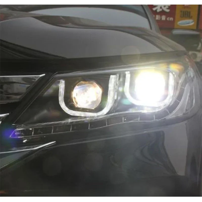 혼다 어코드 2014 2015 2016 2017 업그레이드 빔 헤드라이트 키트 개조 부품용 LED 자동차 주행등 헤드라이트 교체