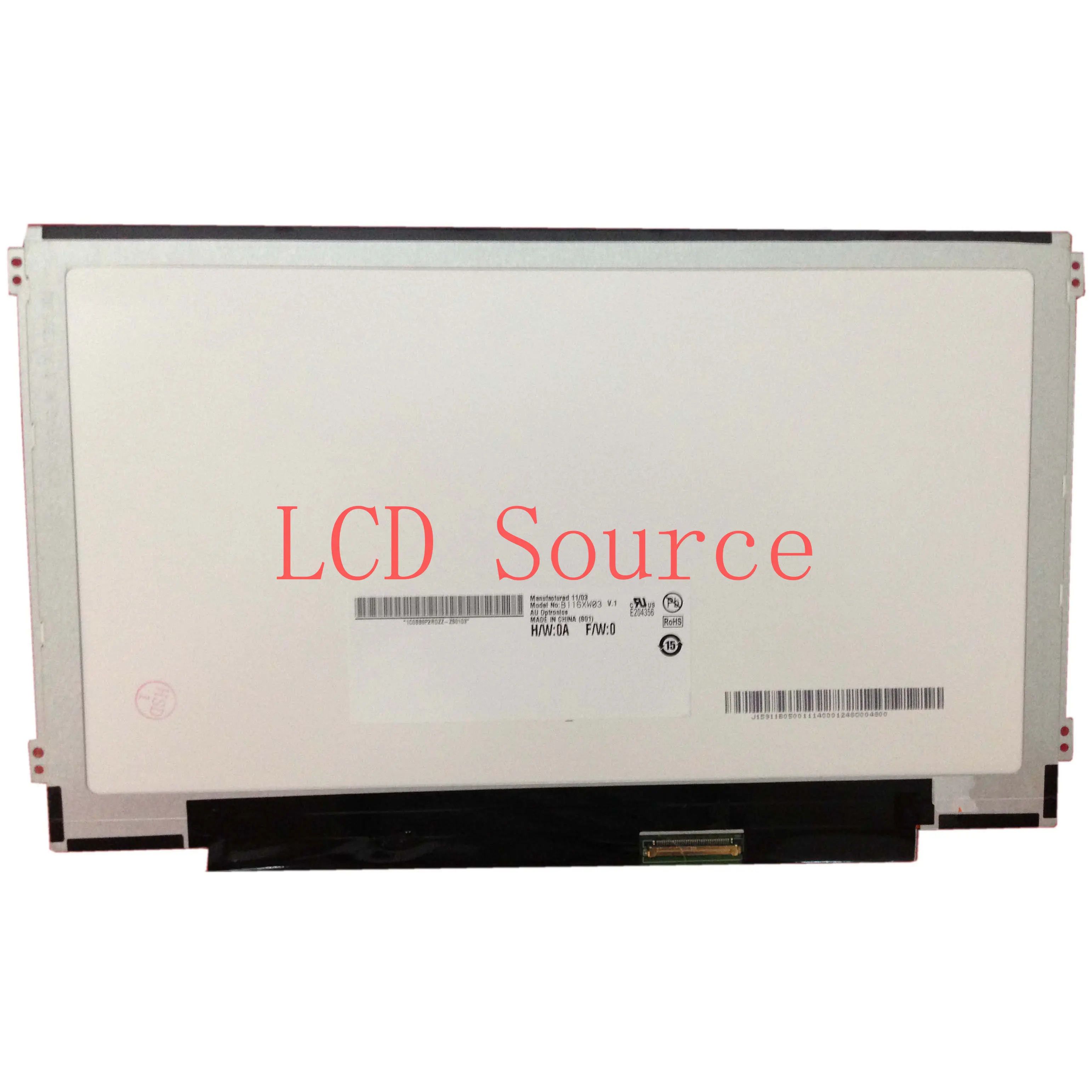 B116XW03 V.1 V.0 fit LP116WH2 TLC1 N116BGE-L41 N116BGE-L32 -L42 LTN116AT06 1366(RGB)×768 40pins LCD