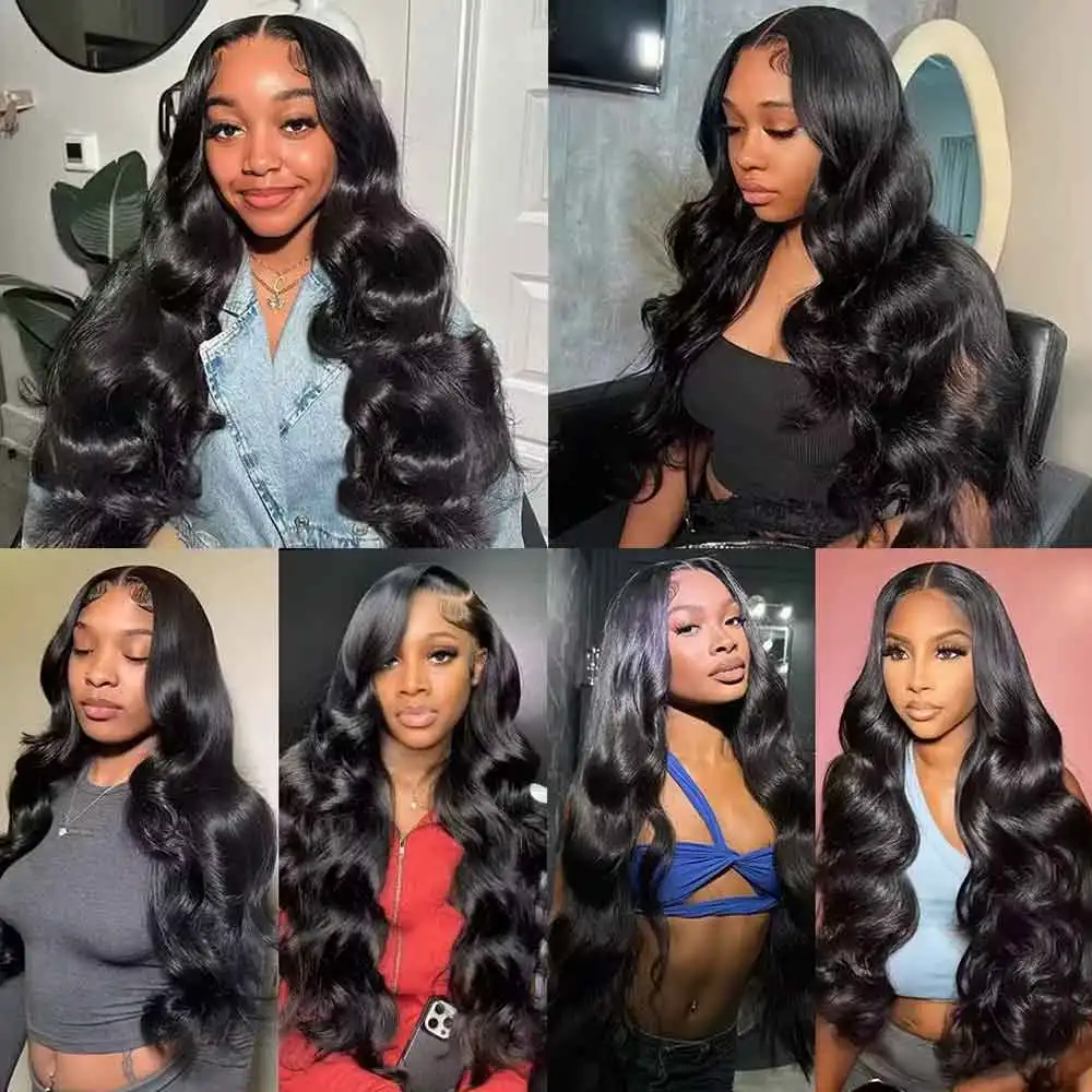 Gluless Body Wave Human Hair Wigs 13x6 HD Прозрачные кружевные фронтальные парики из человеческих волос 30 40 дюймов Remy Body Wave Lace Front Wig