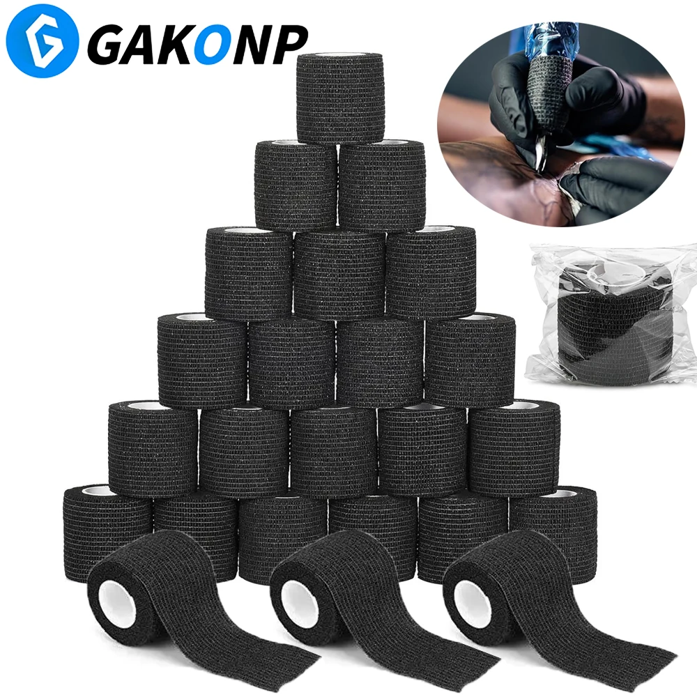 

48/24/12/8/5/1pc Tattoo Grip Bandage Cover Wraps Self-Adhesive Elastic Bandage for Finger Protection Tattoo Accessories/