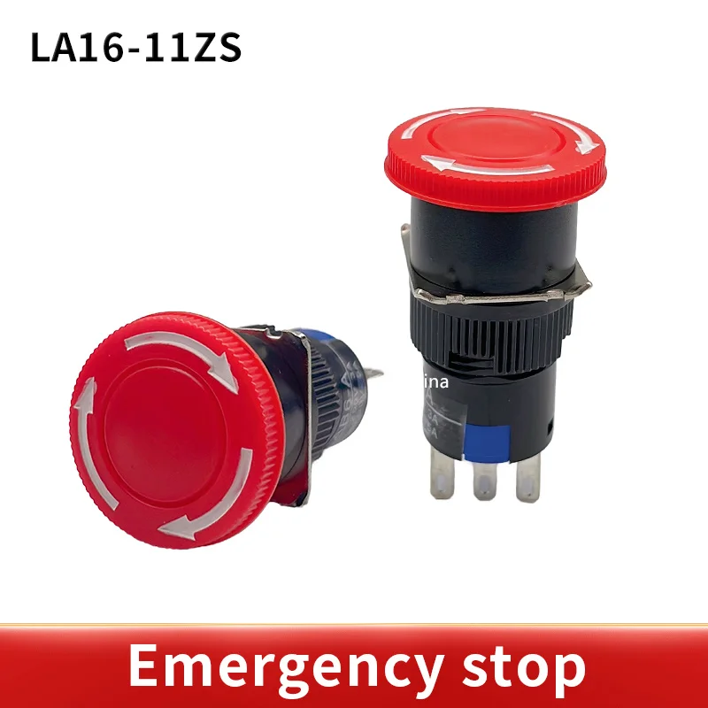 1PCS Red Mushroom DC 30V 3A / AC 250V 1A Emergency Stop Push Button Switch