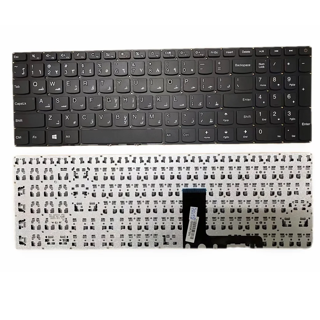 New AR For Lenovo IdeaPad 110-15IBR 110-15AST 110-15ACL Series Arabic Laptop Keyboard Black